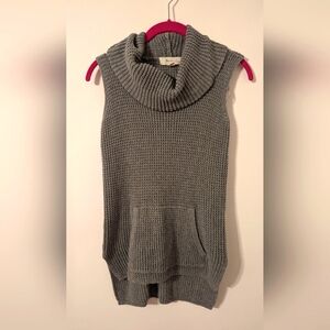 Two By Vince Camuto Cowl Neck Sleeveless Sweater Gray PXXS